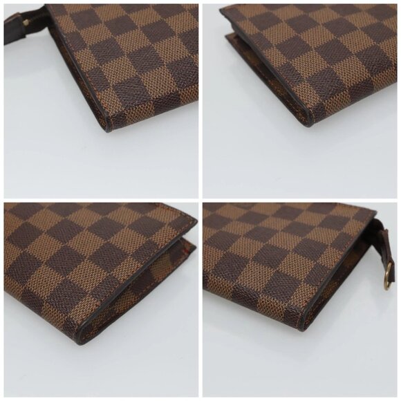 LOUIS VUITTON Damier Ebene Marais Pouch LV Auth - Picture 14 of 14